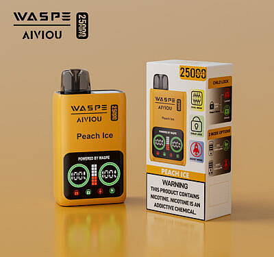 WASPE 25000 25K Puffs Einweg-Vape 0% 2% 3% 5% Nikotin 10Tastes LED-Anzeige Fabrik direkt