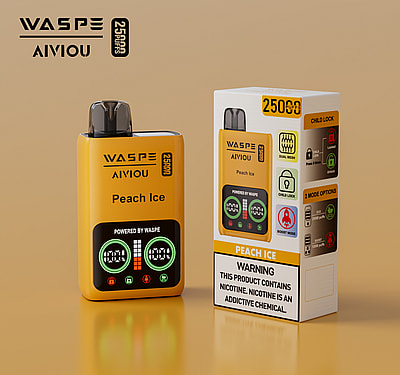 WASPE 25000 25K Puffs Disposable Vape 0% 2% 3% 5% Nicotine 10Tastes LED Display Factory Direct
