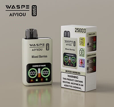 WASPE 25000 25K Puffs Einweg-Vape 0% 2% 3% 5% Nikotin 10Tastes LED-Anzeige Fabrik direkt