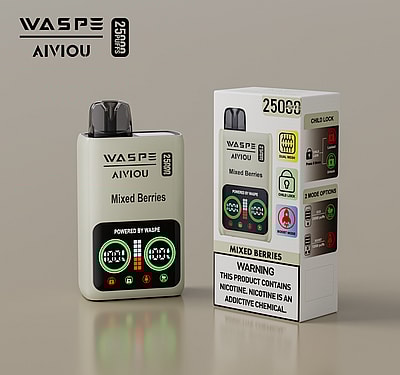 WASPE 25000 25K Puffs Disposable Vape 0% 2% 3% 5% Nicotine 10Tastes LED Display Factory Direct