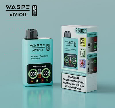 WASPE 25000 25K Puffs Einweg-Vape 0% 2% 3% 5% Nikotin 10Tastes LED-Anzeige Fabrik direkt