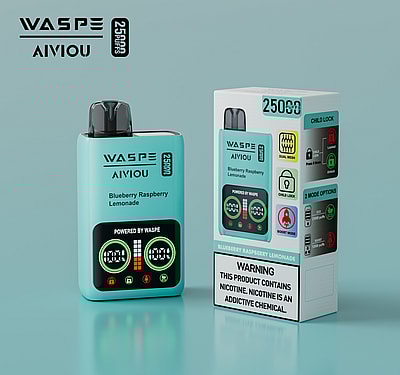 WASPE 25000 25K Puffs Disposable Vape 0% 2% 3% 5% Nicotine 10Tastes LED Display Factory Direct