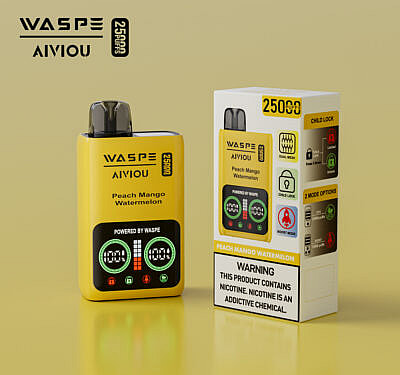 WASPE 25000 25K Puffs Einweg-Vape 0% 2% 3% 5% Nikotin 10Tastes LED-Anzeige Fabrik direkt