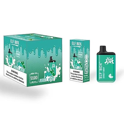 Original gros ELF BOX 5500 Puffs Vape jetable - Dispositif de vapotage jetable haute capacité