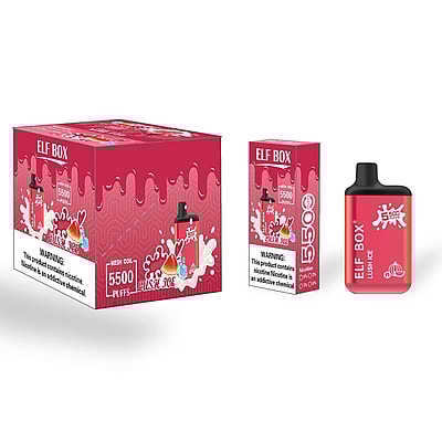 Original gros ELF BOX 5500 Puffs Vape jetable - Dispositif de vapotage jetable haute capacité