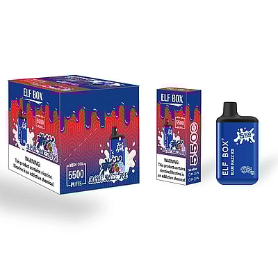 Original gros ELF BOX 5500 Puffs Vape jetable - Dispositif de vapotage jetable haute capacité