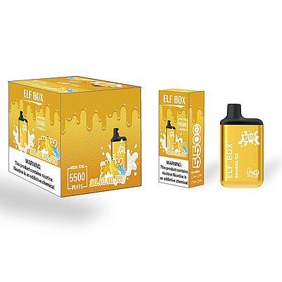 Original gros ELF BOX 5500 Puffs Vape jetable - Dispositif de vapotage jetable haute capacité