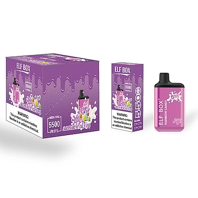 Original gros ELF BOX 5500 Puffs Vape jetable - Dispositif de vapotage jetable haute capacité