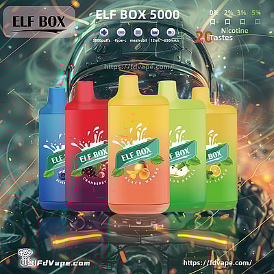 Original Großhandel ELF BOX 5000 Puffs Einweg-Vape - Einweg-Vaping-Gerät mit hoher Kapazität