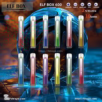 riginal Wholesale ELF BOX 600 Puffs Disposable Vape - Compact disposable vaping device