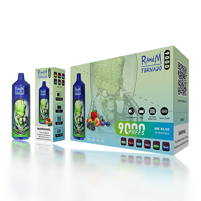 Original grossist RandM Tornado 9000 9k Puffs disponibel vape - högkapacitet engångs vaping enhet