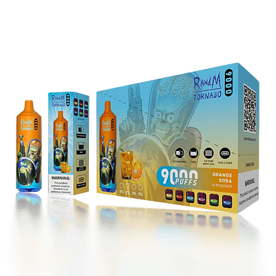 Original grossist RandM Tornado 9000 9k Puffs disponibel vape - högkapacitet engångs vaping enhet