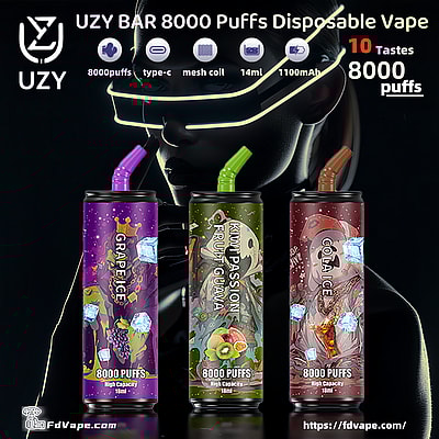 UZY BAR 8000 Puffs Disposable Vape - High-capacity disposable vaping device