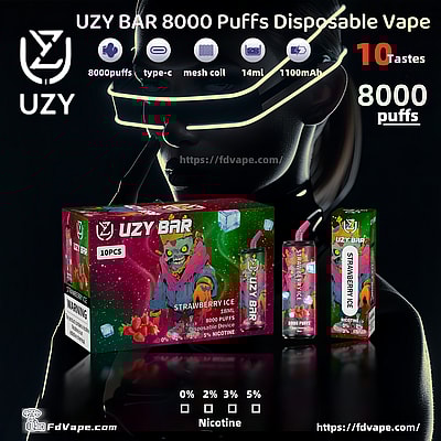UZY BAR 8000 Puffs Disposable Vape - Högkapacitet engångs vaping enhet