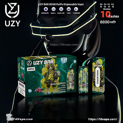 UZY BAR 8000 Puffs Disposable Vape - Högkapacitet engångs vaping enhet