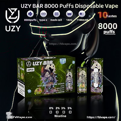 UZY BAR 8000 Puffs Disposable Vape - Högkapacitet engångs vaping enhet