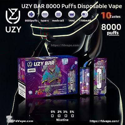 UZY BAR 8000 Puffs Disposable Vape - Högkapacitet engångs vaping enhet