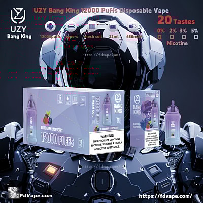 Venda por atacado original UZY Bang King 12000 Puffs Vape descartável - dispositivo vaping descartável de alta capacidade
