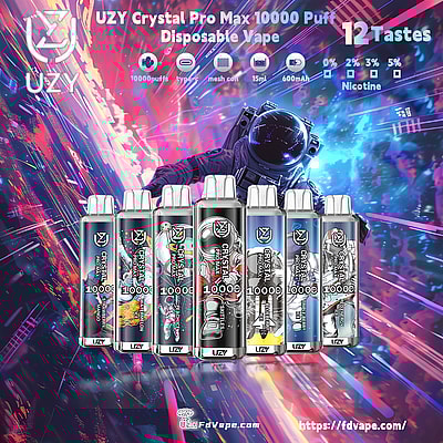 UZY Crystal Pro Max 10000 Puff Disposable Vape - High-capacity disposable vaping device