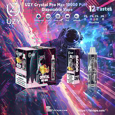 Original Wholesale UZY Crystal Pro Max 10000 Puff Disposable Vape