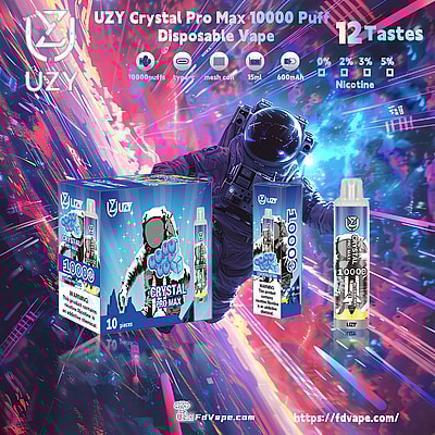 Original Wholesale UZY Crystal Pro Max 10000 Puff Disposable Vape