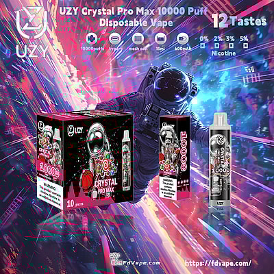 Original Wholesale UZY Crystal Pro Max 10000 Puff Disposable Vape
