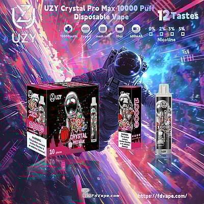 Original Wholesale UZY Crystal Pro Max 10000 Puff Disposable Vape