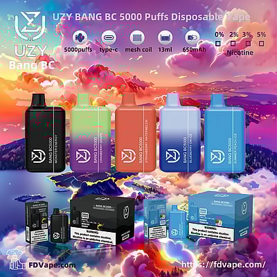UZY BANG BC 5000 Puffs Vape desechable - Dispositivo de vapeo desechable de alta capacidad