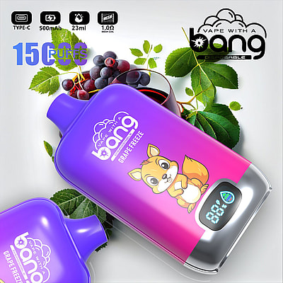 Bang Digital 15000 15k Puffs LED Power Display Wholesale Original Disposable Vape - High-capacity disposable vaping device with LED power display