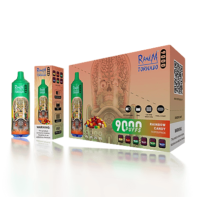 China RM RandM Tornado 9000 9k Puffs Vape desechable - Dispositivo de vapeo desechable de alta capacidad