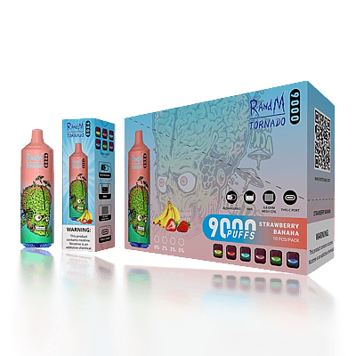 China RM RandM Tornado 9000 9k Puffs Vape desechable - Dispositivo de vapeo desechable de alta capacidad