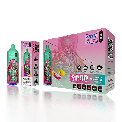 China RM RandM Tornado 9000 9k Puffs Vape desechable - Dispositivo de vapeo desechable de alta capacidad