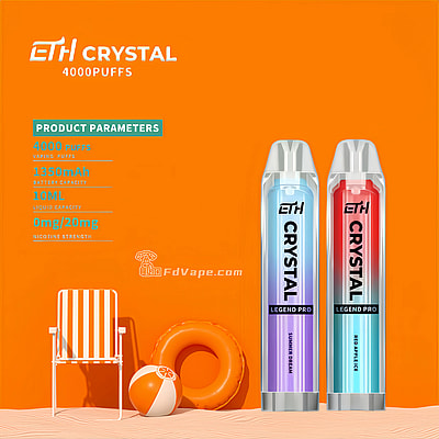 Vape monouso all'ingrosso ETH Crystal 4000 4k Puffs - Dispositivo di svapo usa e getta ad alta capacità