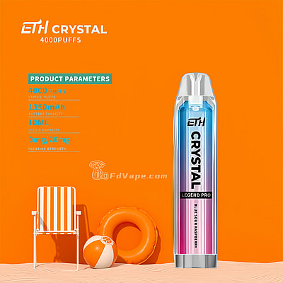 Vape monouso all'ingrosso ETH Crystal 4000 4k Puffs - Dispositivo di svapo usa e getta ad alta capacità