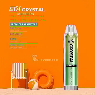 ETH Crystal 4000 4k Puffs Vape al por mayor desechable - Dispositivo vaping desechable de alta capacidad