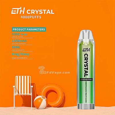 Vape monouso all'ingrosso ETH Crystal 4000 4k Puffs - Dispositivo di svapo usa e getta ad alta capacità