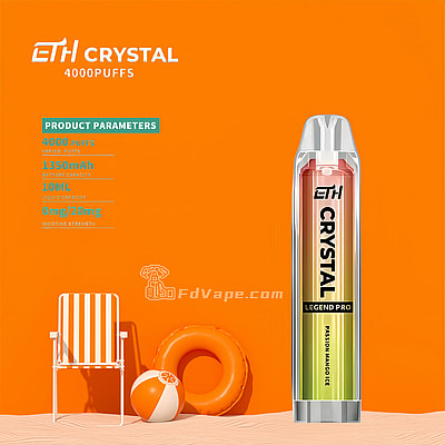 Vape monouso all'ingrosso ETH Crystal 4000 4k Puffs - Dispositivo di svapo usa e getta ad alta capacità