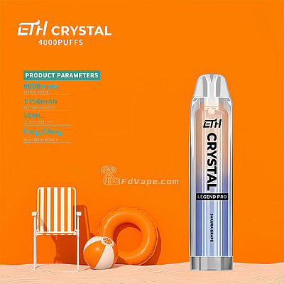 Vape monouso all'ingrosso ETH Crystal 4000 4k Puffs - Dispositivo di svapo usa e getta ad alta capacità