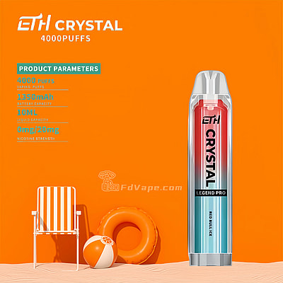 Vape monouso all'ingrosso ETH Crystal 4000 4k Puffs - Dispositivo di svapo usa e getta ad alta capacità