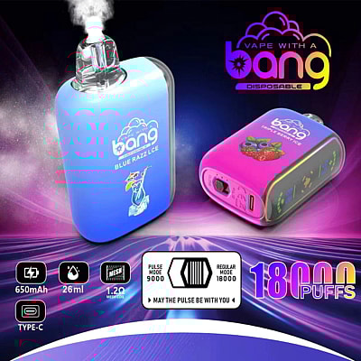 Bang Rocket 18000 Puffs Vape monouso - Dispositivo di vaporizzazione monouso ad alta capacità con 18000 puffs