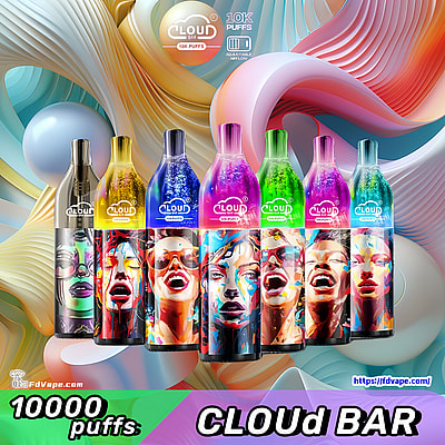 Cloud Bar 10000 10k Puffs Vape Descartável - Dispositivo vape descartável de alta capacidade que oferece 10.000 baforadas