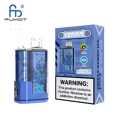 RandM Crystal 12000 Puffs Vape Descartável - Dispositivo vape descartável de alta capacidade que oferece 12.000 baforadas