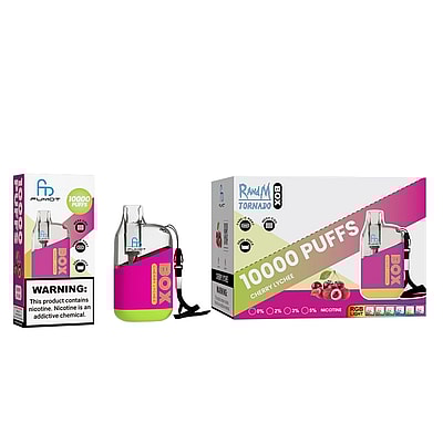 RandM Tornado Box 10000 Puffs Jetable Vape - Appareil de vape jetable haute capacité offrant 10000 bouffées