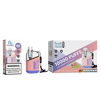 RandM Tornado Box 10000 Puffs Jetable Vape - Appareil de vape jetable haute capacité offrant 10000 bouffées