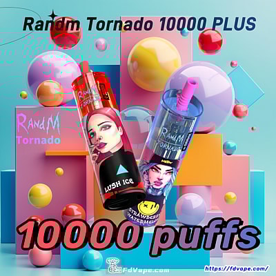 Randm Tornado 10000 PLUS Puffs Einweg-Vape - Einweg-Vape-Gerät mit hoher Kapazität für über 10000 Züge