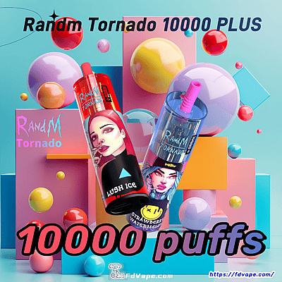 Randm Tornado 10000 PLUS Puffs Disposable Vape - High-capacity disposable vape device offering over 10000 puffs