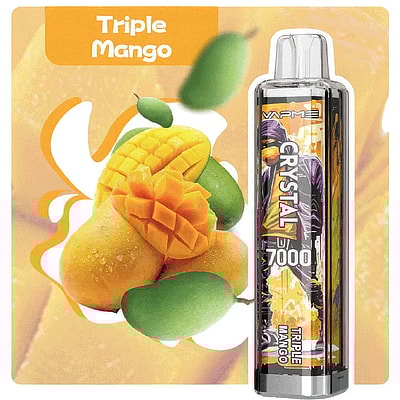 VAPME CRYSTAL 7000 Puffs Wegwerpvape - Wegwerpvape-apparaat met hoge capaciteit met 7000 trekjes
