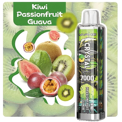 VAPME CRYSTAL 7000 Puffs Wegwerpvape - Wegwerpvape-apparaat met hoge capaciteit met 7000 trekjes