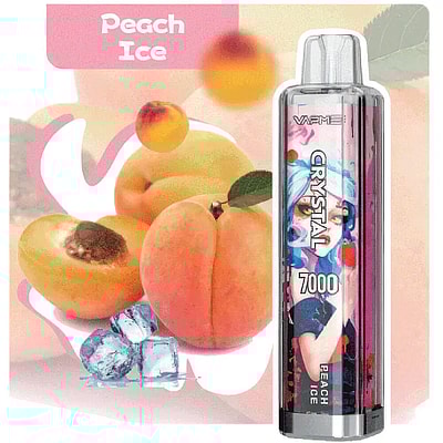 VAPME CRYSTAL 7000 Puffs Wegwerpvape - Wegwerpvape-apparaat met hoge capaciteit met 7000 trekjes