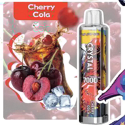 VAPME CRYSTAL 7000 Puffs Wegwerpvape - Wegwerpvape-apparaat met hoge capaciteit met 7000 trekjes